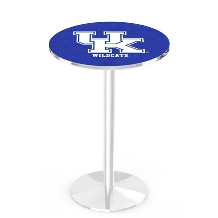 Holland Bar Stool Co 42" Chrome Kentucky "UK" Pub Table L214C4228UKY-UK